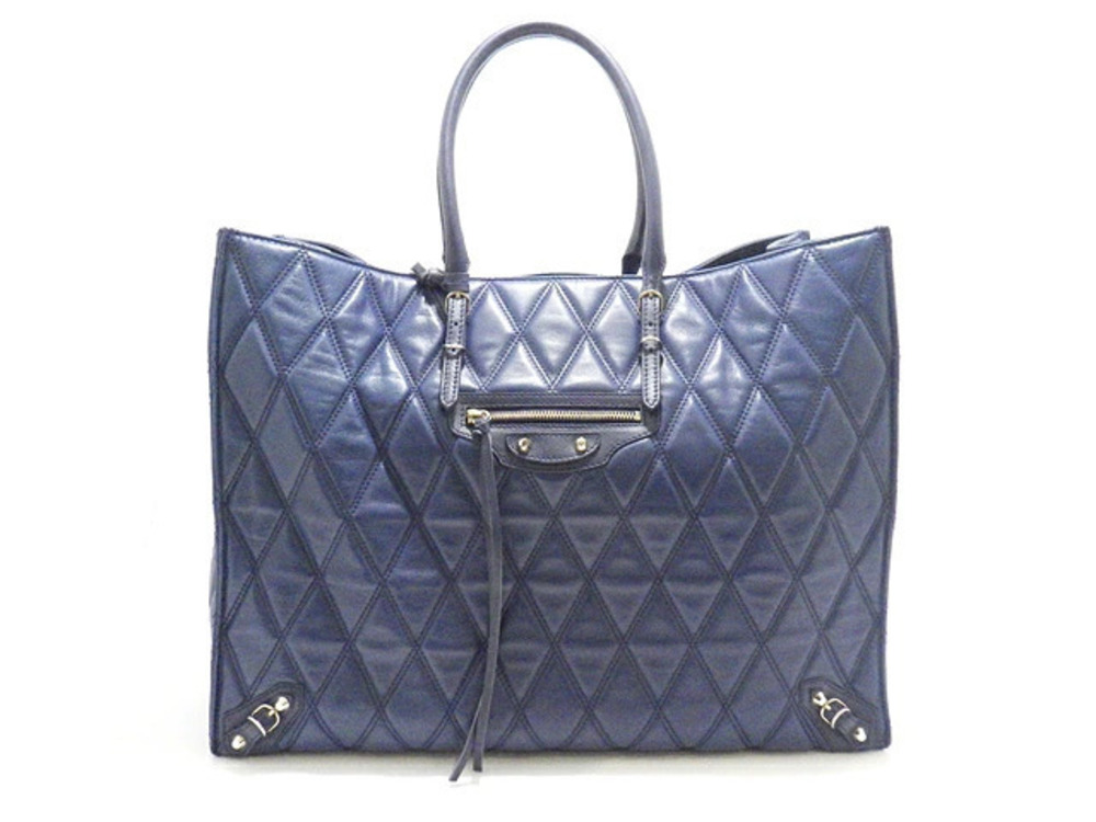 Balenciaga Bag Paper Tote Calf Blue